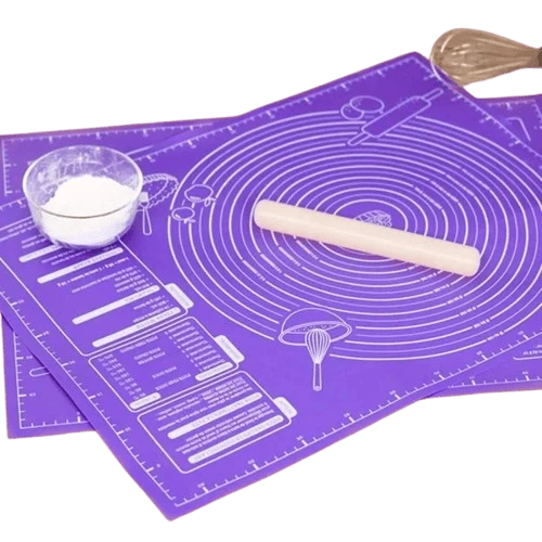 Tapis de cuisson en silicone alimentaire avec repères de mesure pour pâte et pâtisserie