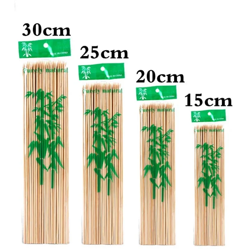 Lot de 100 Piques à Brochettes en Bambou
