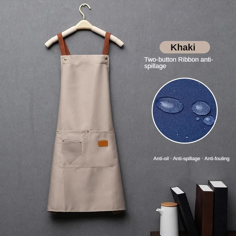 Tablier de Cuisine pour Homme et Femme - Tablier de Travail pour Chef Jaune Beige