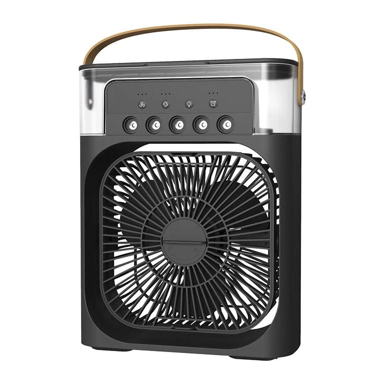 Mini Rafraîchisseur d'Air 3-en-1 — Ventilateur, Brumisateur, Humidificateur (USB)