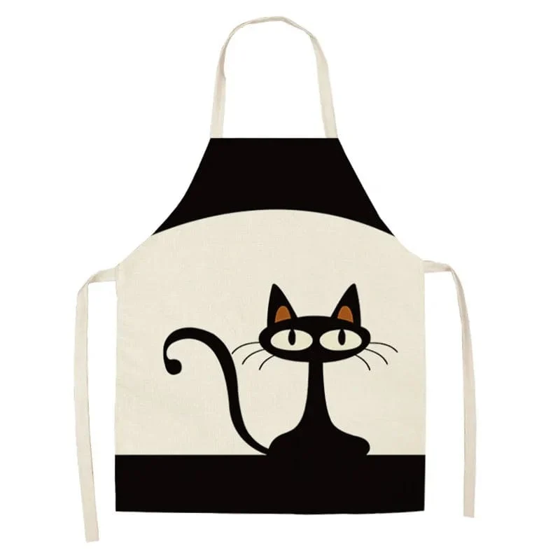 Tablier de Cuisine Chaton Imprimé - Lin Japonais