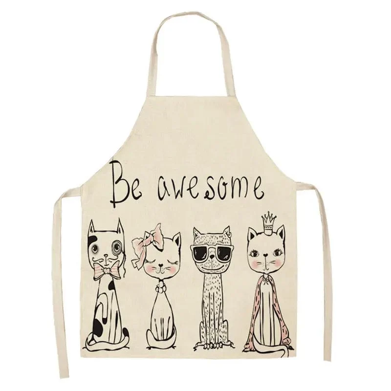 Tablier de Cuisine Chat Mignon - Lin Japonais - Be Awsome