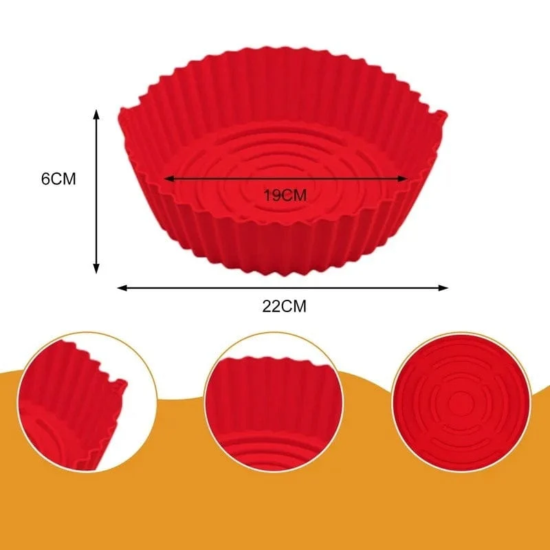 Panier de Cuisson en Silicone pour Air Fryer (19x22x6 cm)