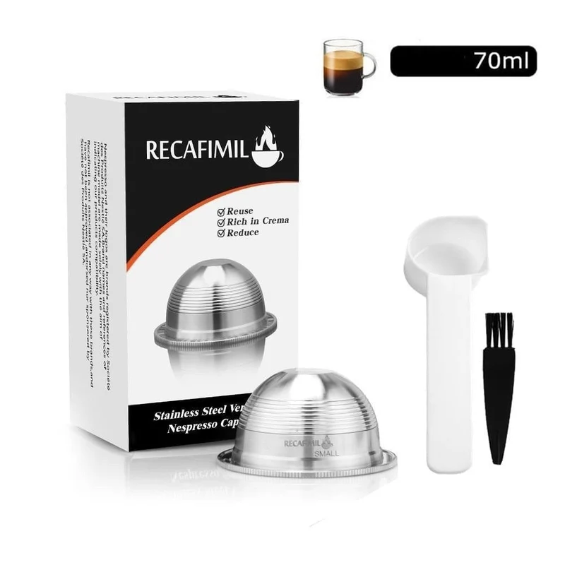 Capsules réutilisables pour Vertuo et Delonghi