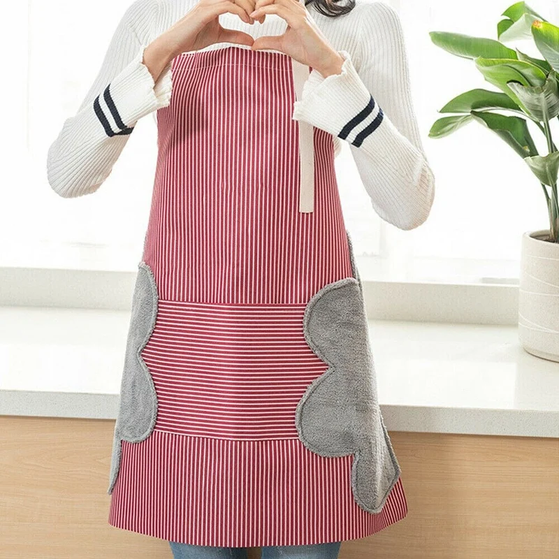 Tablier de cuisine imperméable et facile à nettoyer avec des surfaces essuie-mains