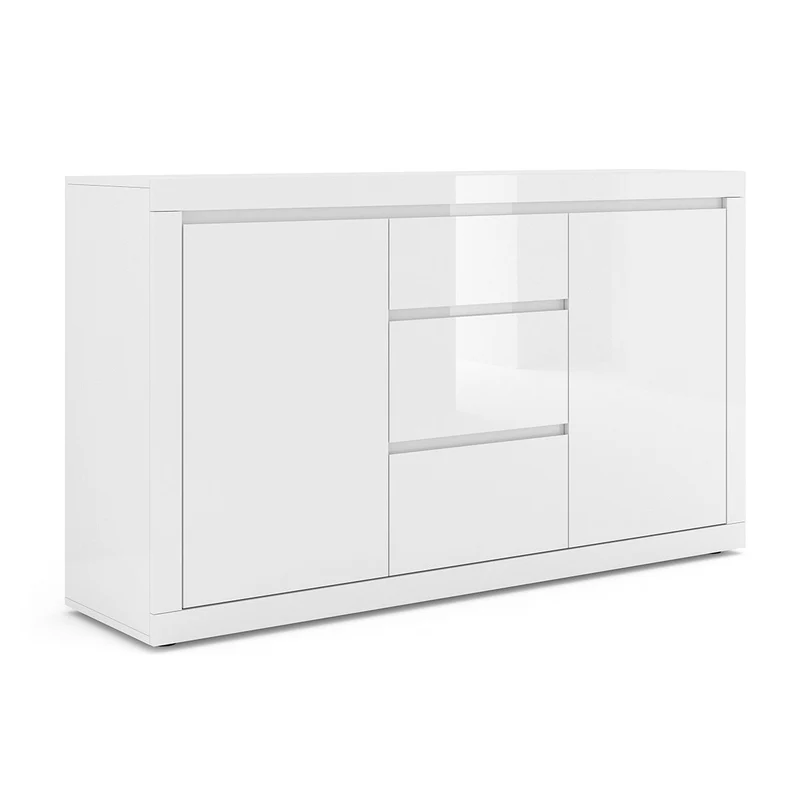 Buffet 2 portes 3 tiroirs Olia Blanc
