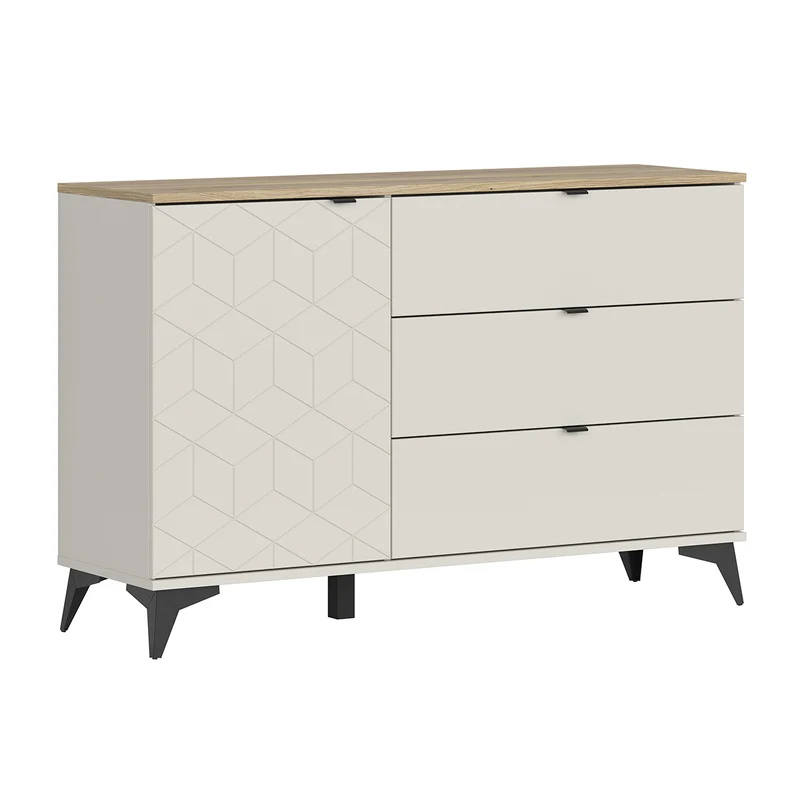 Commode 1 porte 3 tiroirs Naya Cachemire