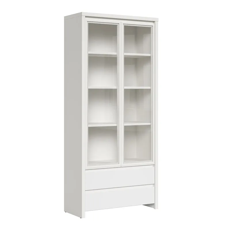 Vaisselier 2 portes 2 tiroirs Soren Blanc