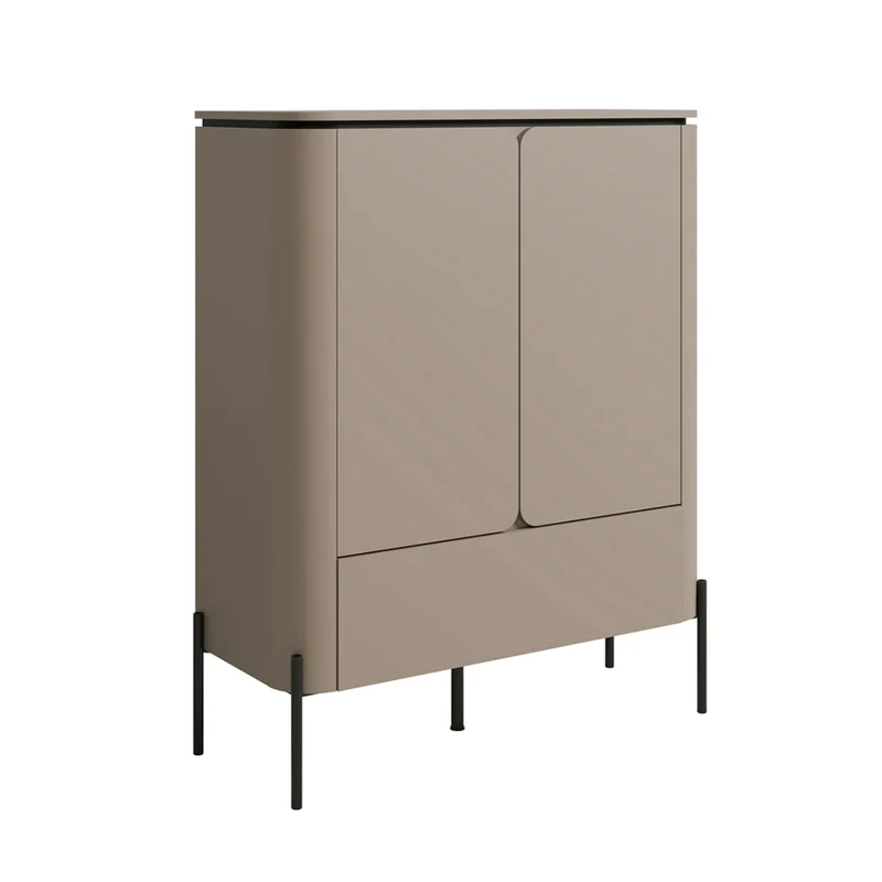 Buffet haut 2 portes 1 tiroir Junon Taupe