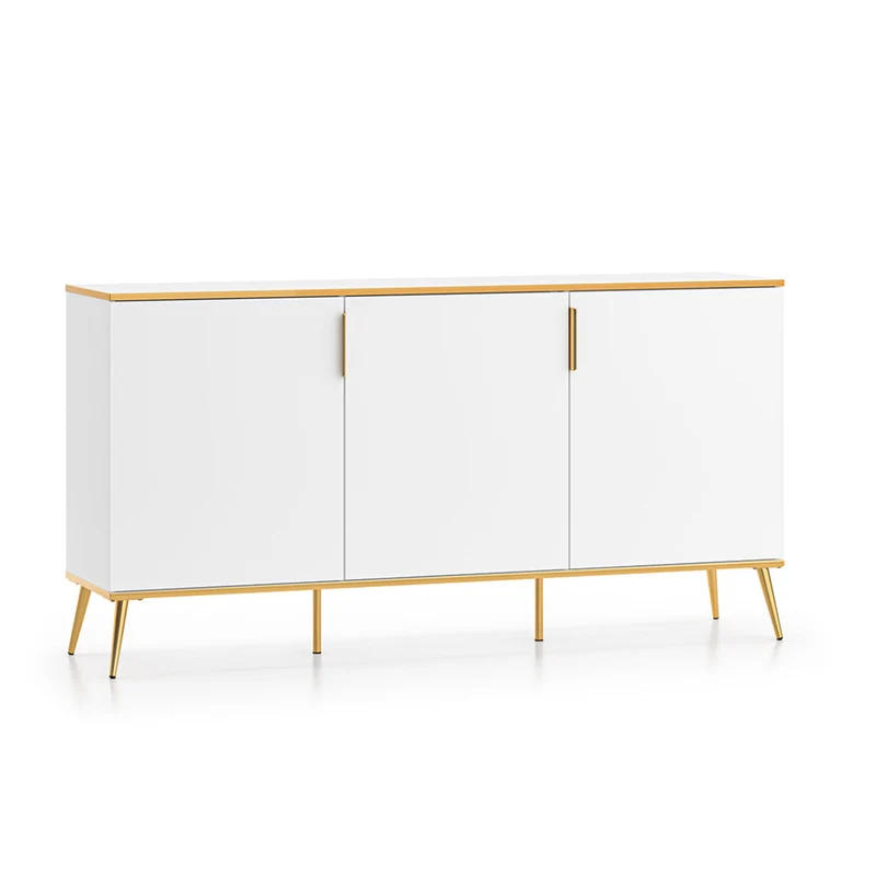 Buffet 3 portes Zora Blanc et Doré