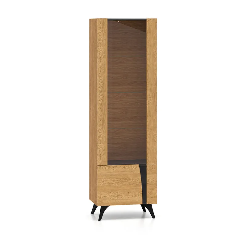 Vitrine 2 portes gauche Soah Bois et Noir
