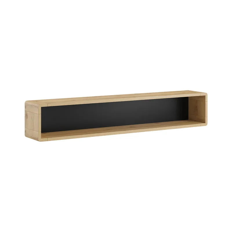 Etagère murale Raven Noir et Bois