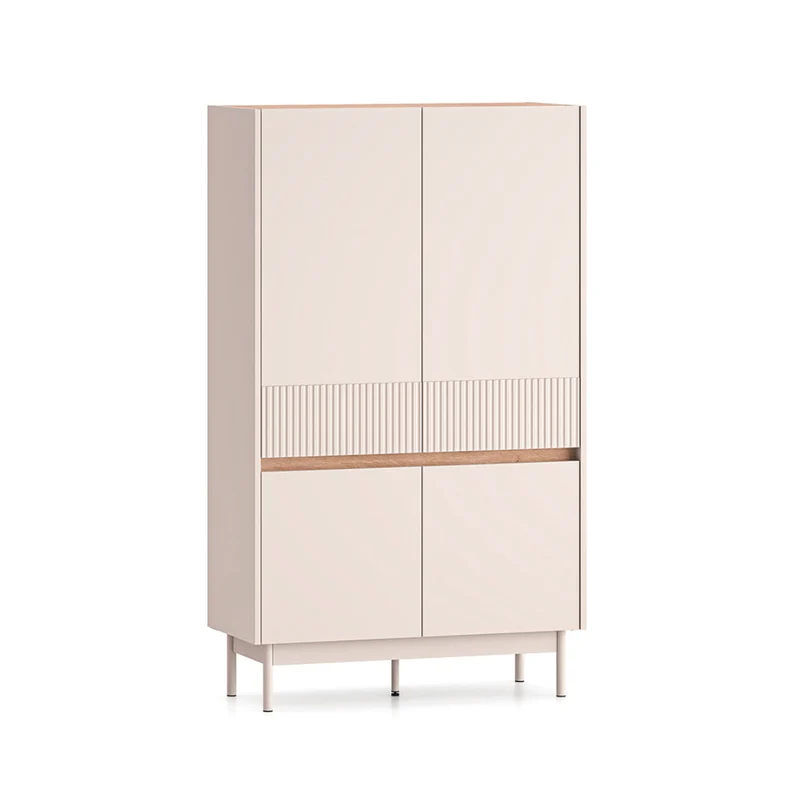 Buffet haut 4 portes Connie Cachemire et Bois