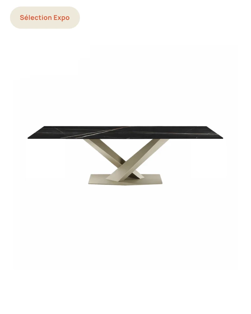 Stratos Table Keramik Noir Outlet