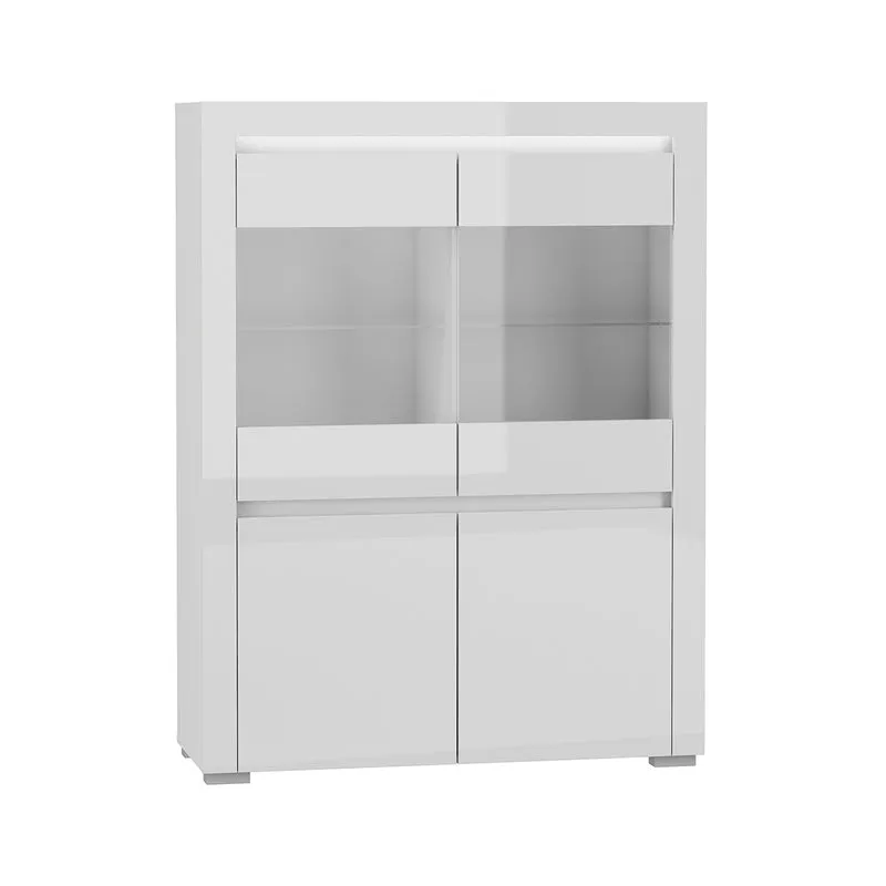 Vaisselier 4 portes LED inclus Kasla Blanc