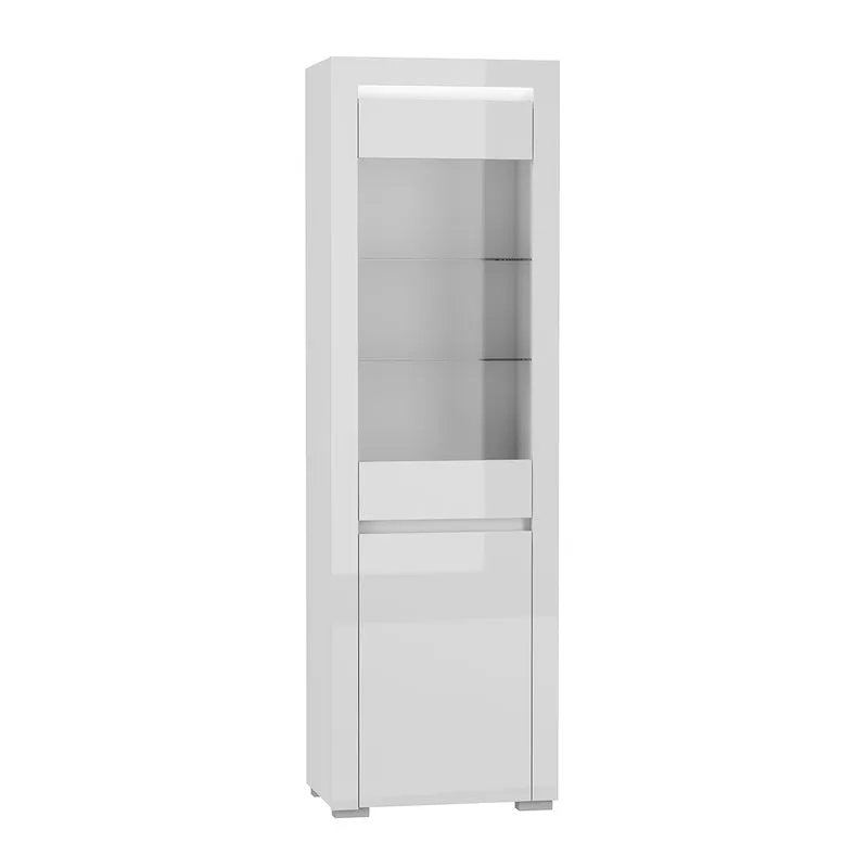 Vitrine 2 portes LED inclus Kasla Blanc