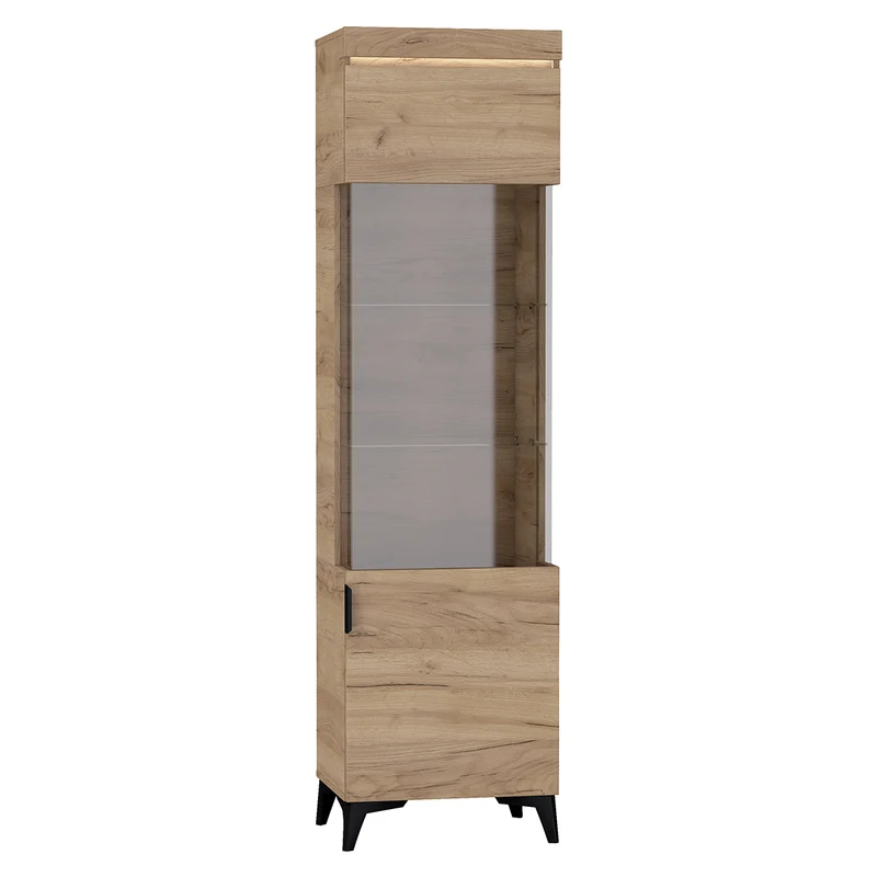 Vitrine 1 porte LED inclus Ruben Bois