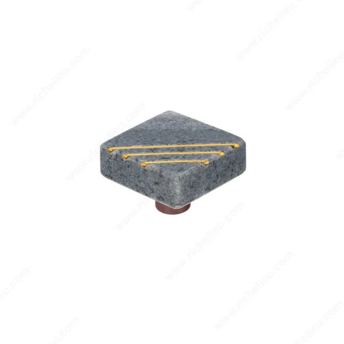 Bouton éclectique en marbre et laiton - 6640