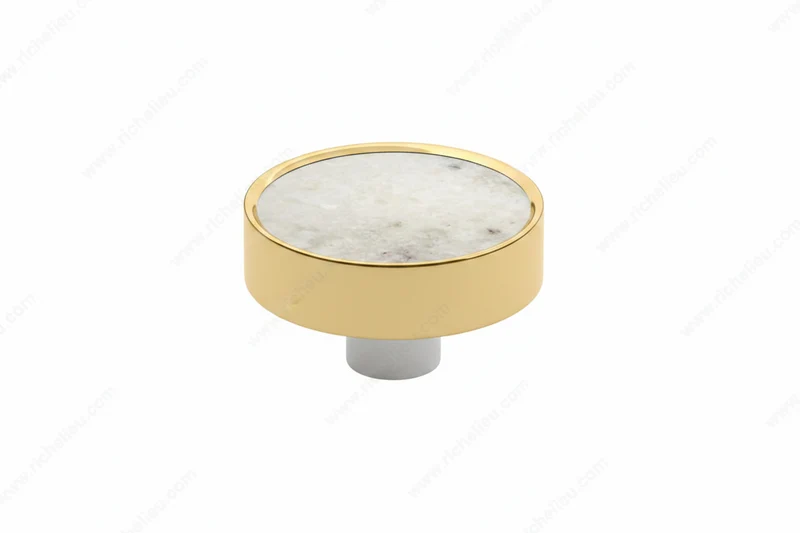 Bouton éclectique en marbre et laiton - 3010