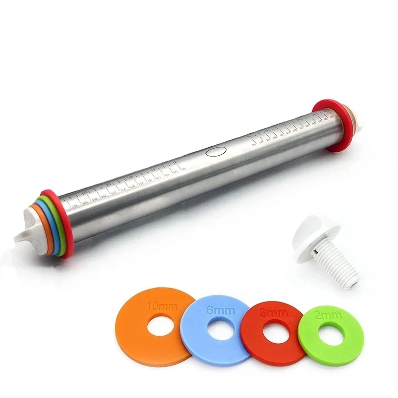 Rouleau à Pâtisserie Réglable en Inox – 43 cm
