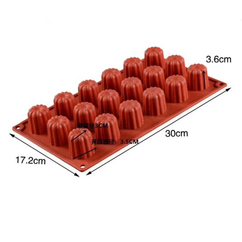 Moule à Cannelés en Silicone – 8, 12 ou 18 Cannelés