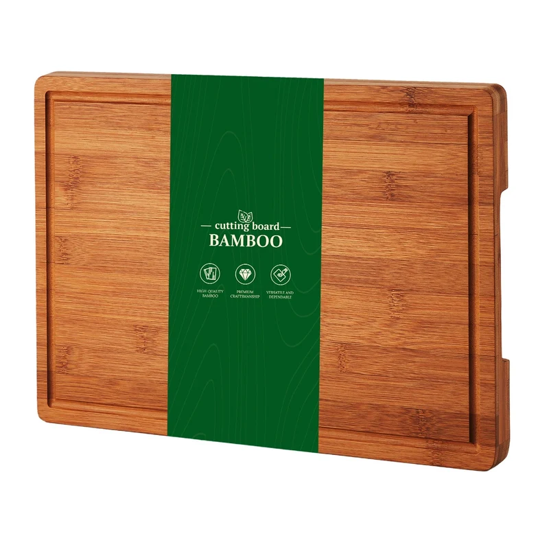 Planche à Découper en Bambou 40 × 28 cm avec Rigole