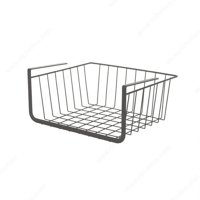 Panier sous étagère en fil métallique – Graphite
