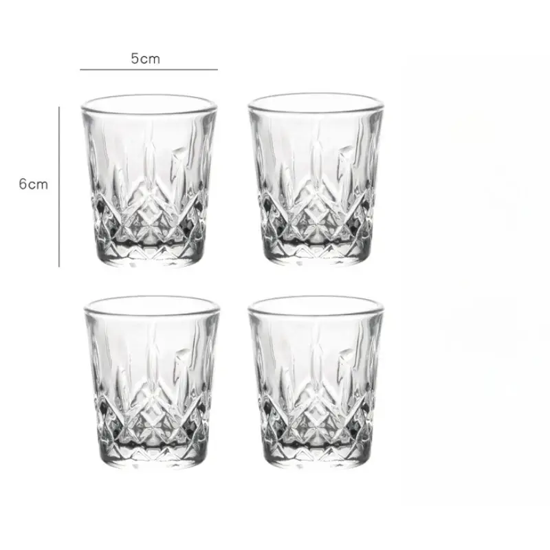Verres à Vin & Whisky – Lot de 4 Verres Sculptés