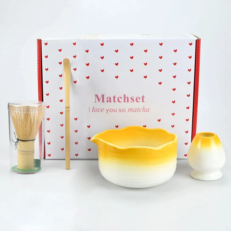 Kit Matcha Traditionnel – Chawan, Chasen, Chashaku & Support