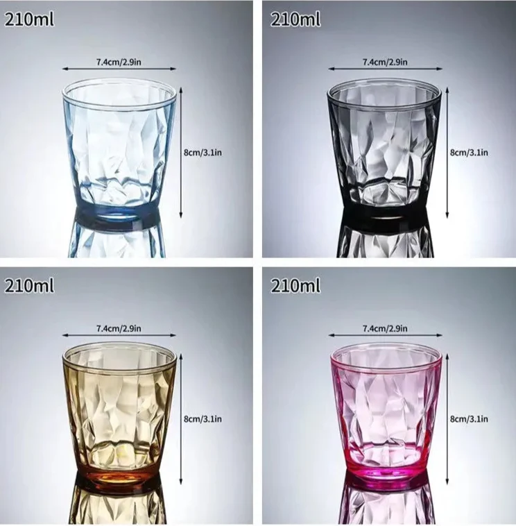 Verres à Table en Acrylique Transparent – Réutilisables
