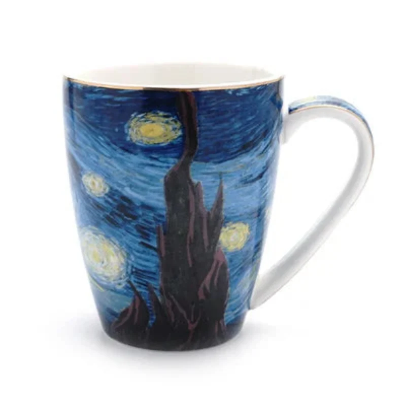 Tasse et Soucoupe Van Gogh – La Nuit Étoilée en Céramique