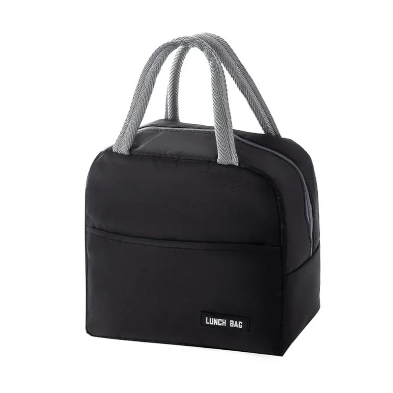 Sac à Déjeuner Isotherme Portable – Oxford Noir 25x20x13cm