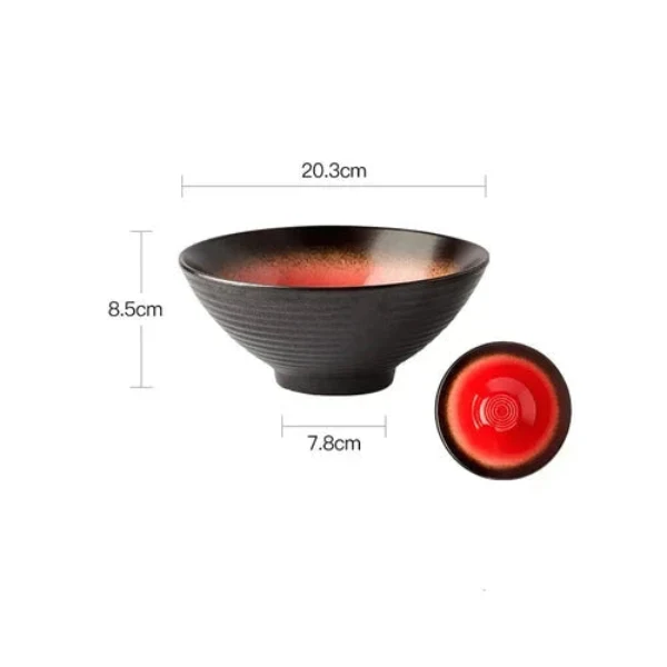 Bol en Céramique Émaillée 20,3 cm – Style Rétro