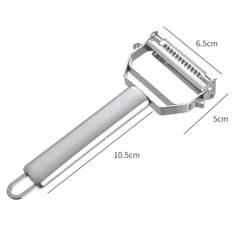 Éplucheur Julienne 2 en 1 Inox – Éplucheur Multifonction pour Légumes, Fruits