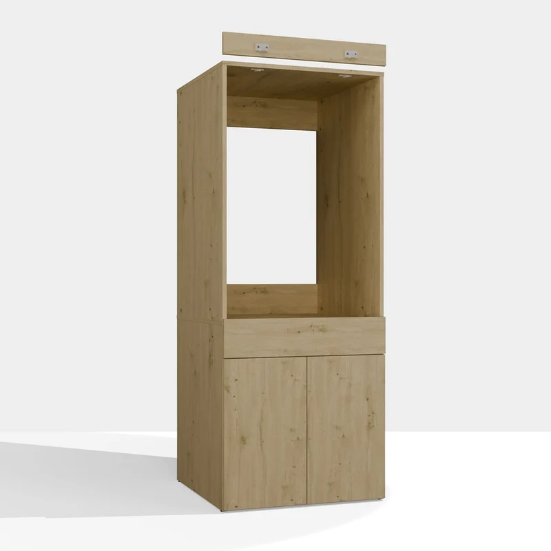 POLA TWIN 1S - Meuble de salle de bain pour lave-linge ou sèche-linge, tiroir, étagère