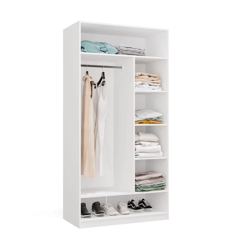 OPENO 1W6P - Armoire Modulaire avec tringle et étagères pour chambre à coucher