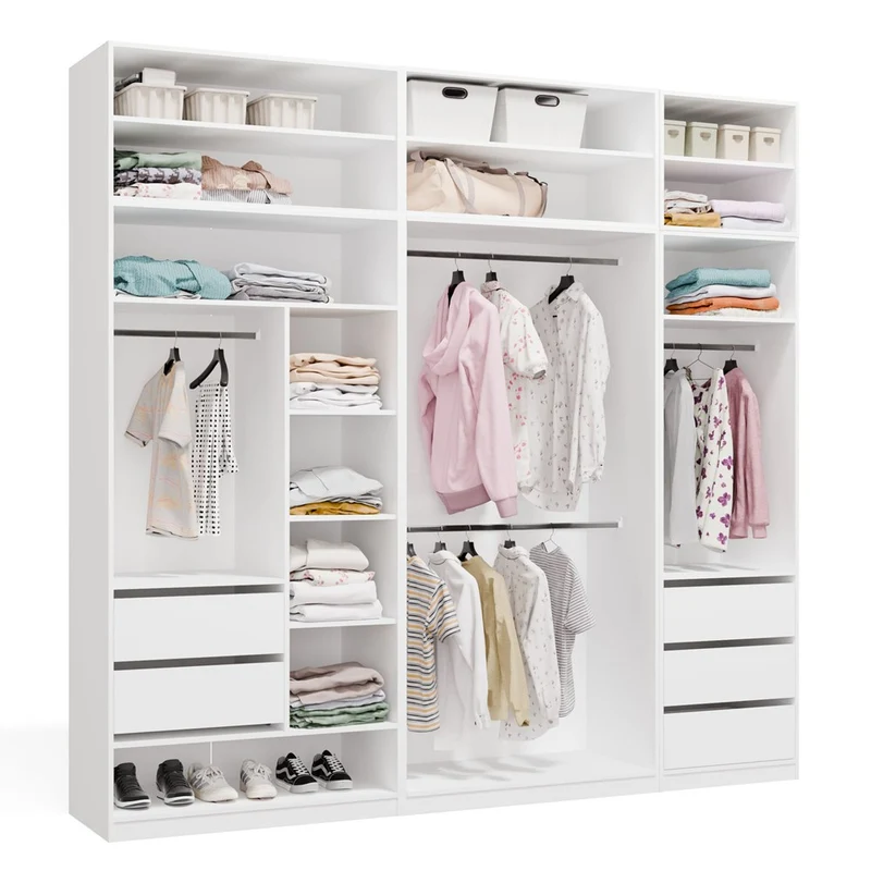 OPENO ENSEMBLE 260/250 - Armoire modulaire - Tiroirs Tringles Étagères