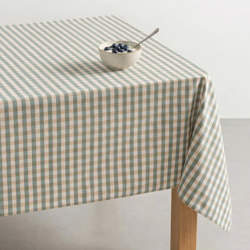 Nappe anti-taches à carreaux vichy en coton élégant MAVY