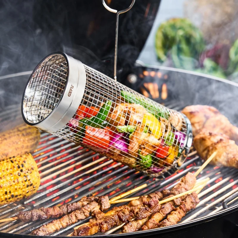 Panier en rouleau pour barbecue