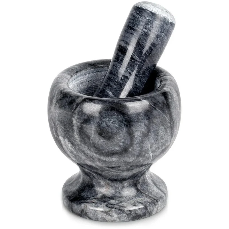 Mortier et pilon en granit naturel – Broyez vos épices et herbes maison
