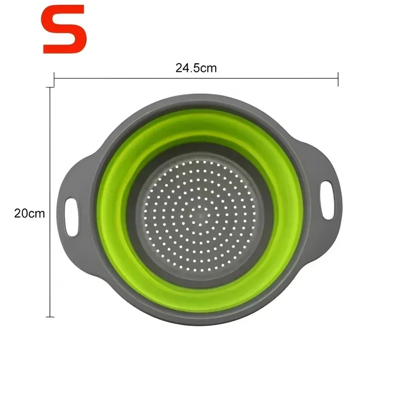 Passoire Pliable en Silicone pour Égoutter Fruits, Légumes et Pâtes – Égouttoir Compact Gain de Place