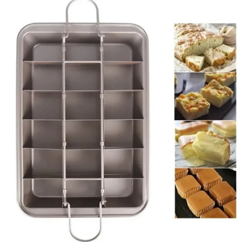 Moule à Brownies 18 Cavités – Acier Carbone Antiadhésif