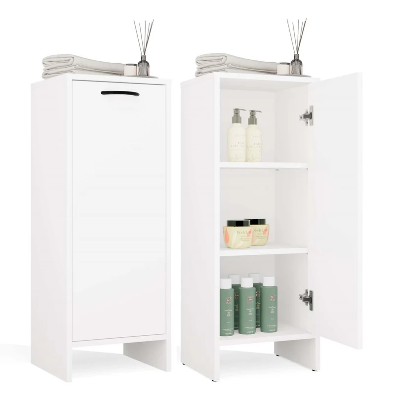 NINA 1D - Armoire de salle de bain 3 tablettes et 1 porte