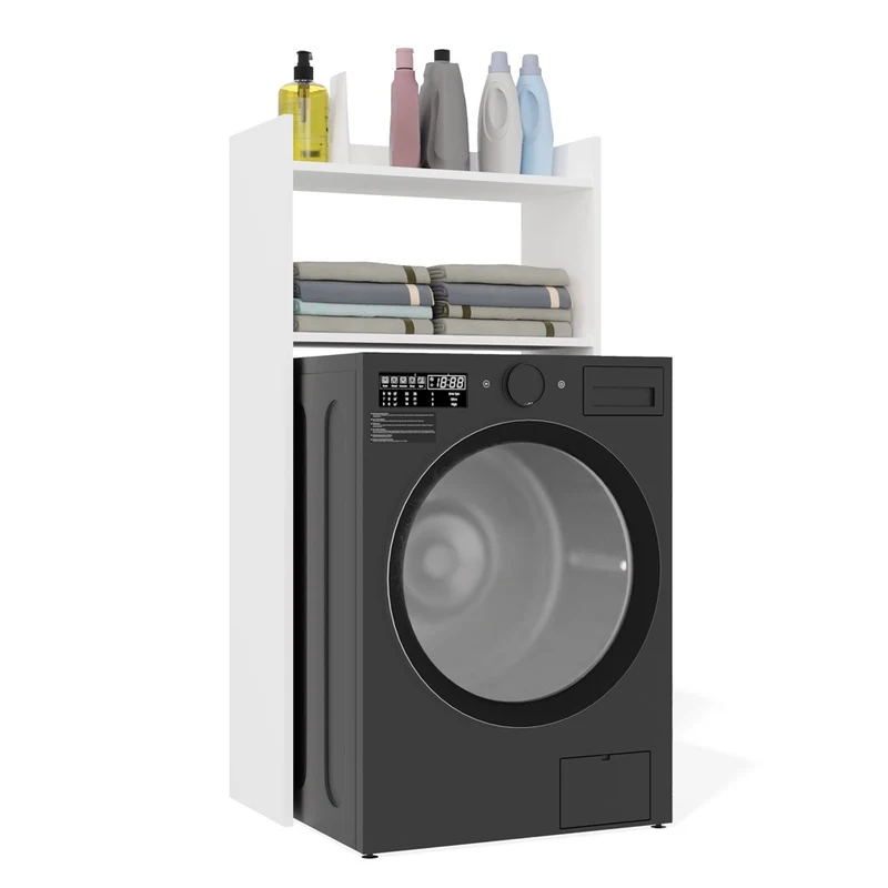 NINA NP - Meuble de salle de bain pour machine à laver, 2 étagères
