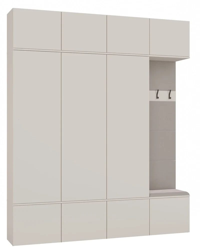 HAGA IV 3SZ1W - Ensemble d’entrée avec 3 armoires + porte-manteau + banc
