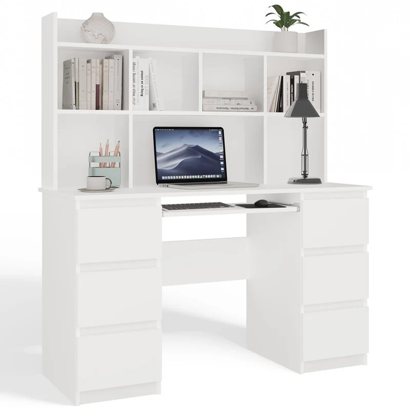 KUBA - Bureau avec étagère supérieure