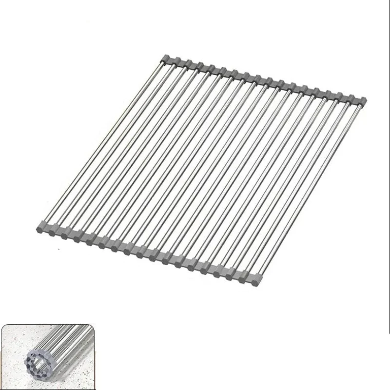 Égouttoir à Vaisselle Enroulable en Inox