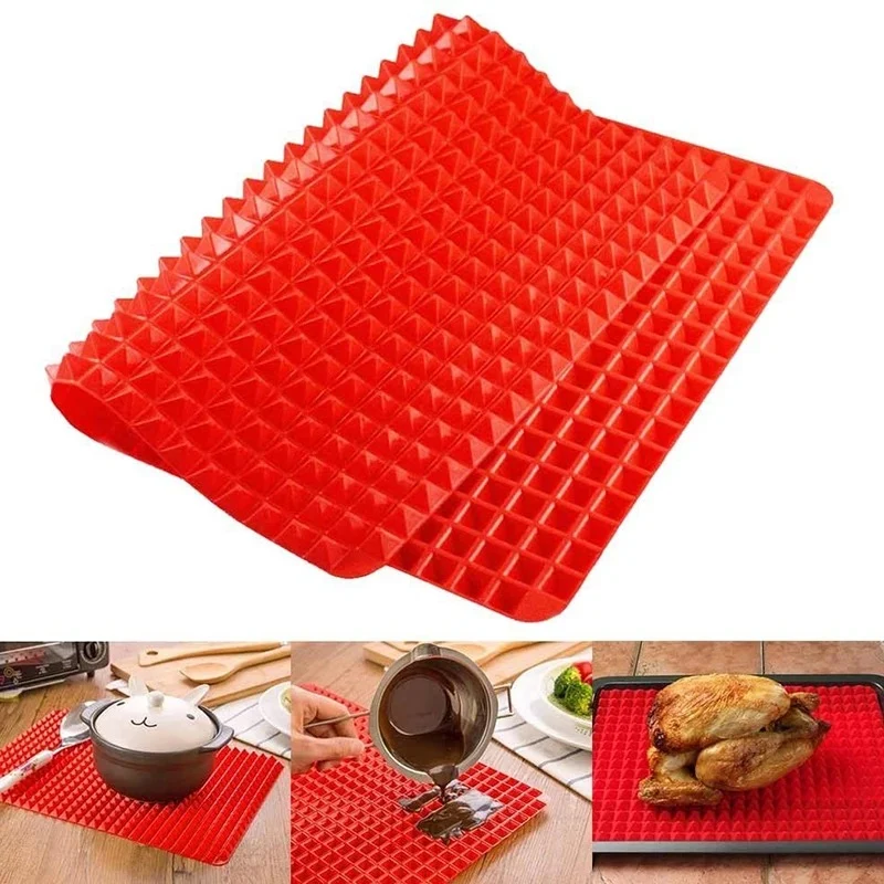 Tapis de cuisson pyramidal en silicone – Pour four, barbecue et cuisson plus saine