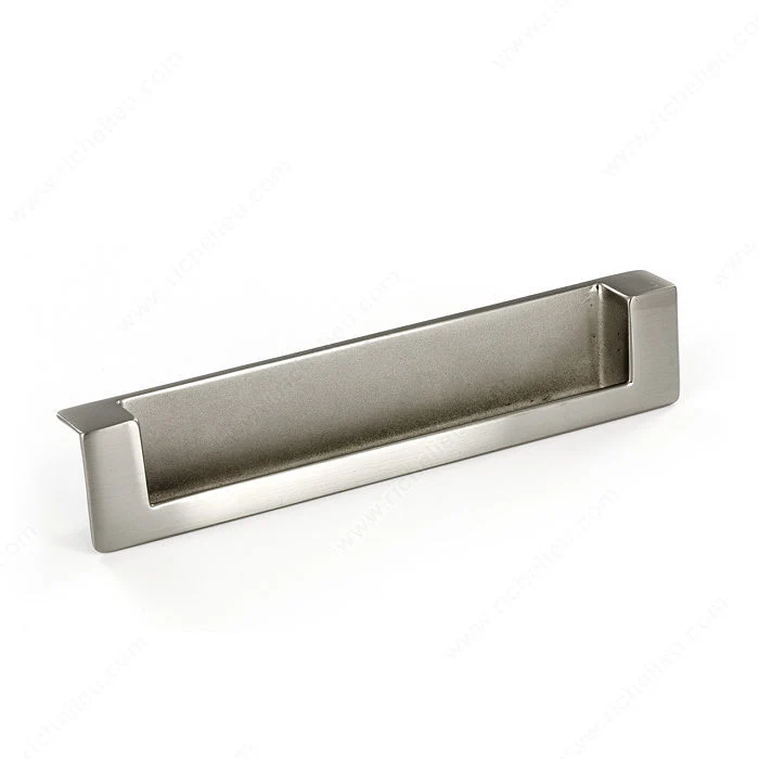LOTS 12 POIGNÉES moderne encastrée en métal 8971 - Nickel brossé