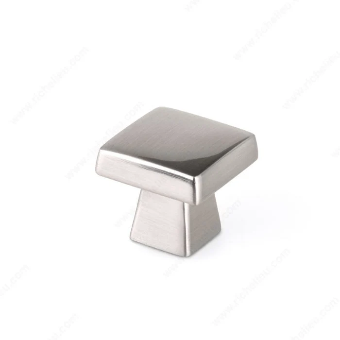 Lots 10 unités - Bouton contemporain en métal 6889 Nickel brossé